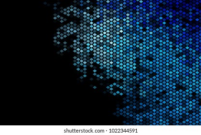 Dark BLUE vector polygonal illustration, which consist of rectangles. Rectangular pattern for your business design. Geometric background in Origami style with gradient. 