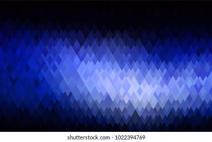 Dark BLUE vector polygonal illustration consisting of rectangles. Rectangular design for your business. Creative geometric background in origami style with gradient.