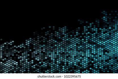 Dark BLUE vector polygonal illustration, which consist of rectangles. Rectangular pattern for your business design. Geometric background in Origami style with gradient. 