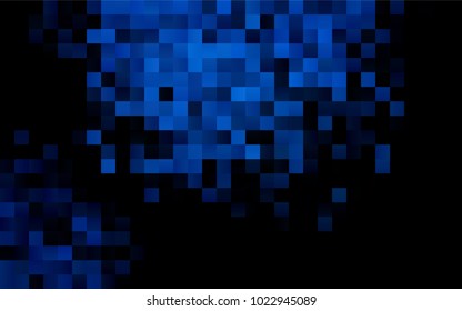 Dark BLUE vector polygonal illustration consisting of rectangles. Rectangular design for your business. Creative geometric background in origami style with gradient.