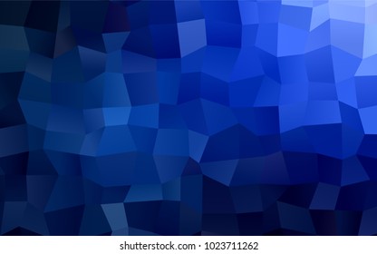 Dark BLUE vector polygonal illustration consisting of rectangles. Rectangular design for your business. Creative geometric background in origami style with gradient.