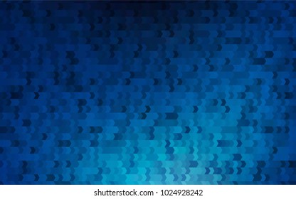 Dark BLUE vector polygonal illustration consisting of rectangles. Rectangular design for your business. Creative geometric background in origami style with gradient.