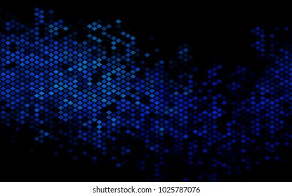 Dark BLUE vector polygonal illustration consisting of rectangles. Rectangular design for your business. Creative geometric background in origami style with gradient.
