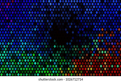 Dark BLUE vector polygonal illustration consisting of rectangles. Rectangular design for your business. Creative geometric background in origami style with gradient.