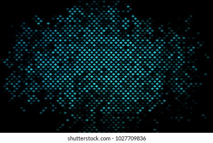 Dark BLUE vector polygonal illustration, which consist of rectangles. Rectangular pattern for your business design. Geometric background in Origami style with gradient. 