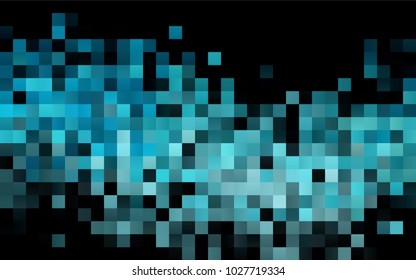 Dark BLUE vector polygonal illustration consisting of rectangles. Rectangular design for your business. Creative geometric background in origami style with gradient.