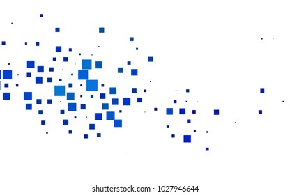 Dark BLUE vector polygonal illustration consisting of rectangles. Rectangular design for your business. Creative geometric background in origami style with gradient.