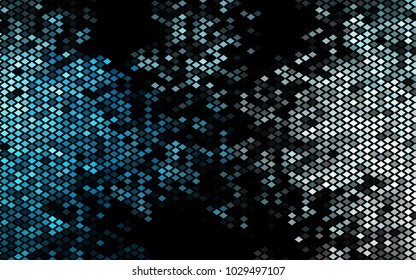 Dark BLUE vector polygonal illustration, which consist of rectangles. Rectangular pattern for your business design. Geometric background in Origami style with gradient. 