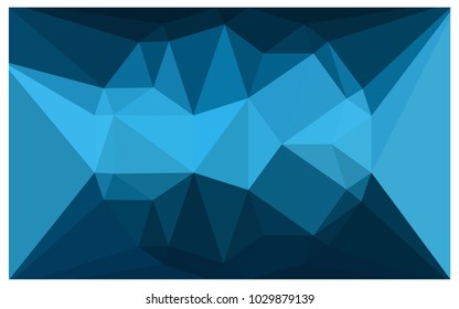 DARK BLUE vector polygonal illustration, which consist of triangles with a gemstone in center. Triangular design of a huge diamond for your business. Creative geometric background of gems.