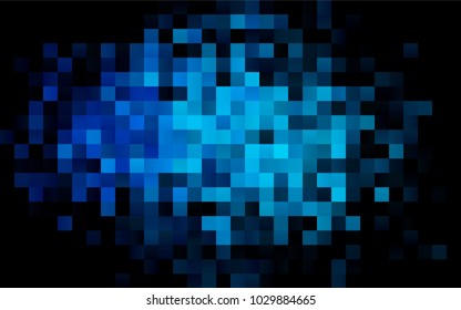 Dark BLUE vector polygonal illustration consisting of rectangles. Rectangular design for your business. Creative geometric background in origami style with gradient.