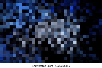 Dark BLUE vector polygonal illustration consisting of rectangles. Rectangular design for your business. Creative geometric background in origami style with gradient.