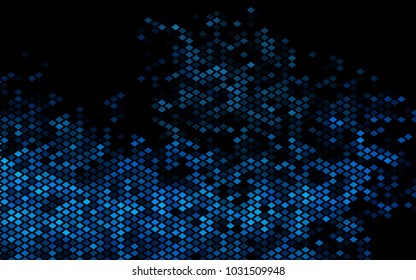 Dark BLUE vector polygonal illustration consisting of rectangles. Rectangular design for your business. Creative geometric background in origami style with gradient.