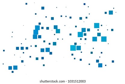 Dark BLUE vector polygonal illustration, which consist of rectangles. Rectangular pattern for your business design. Geometric background in Origami style with gradient. 