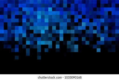 Dark BLUE vector polygonal illustration, which consist of rectangles. Rectangular pattern for your business design. Geometric background in Origami style with gradient. 