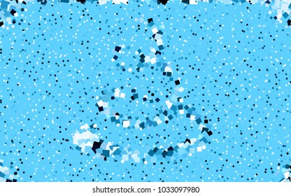 Dark BLUE vector polygonal illustration, which consist of rectangles. Rectangular pattern for your business design. Geometric background in Origami style with gradient. 