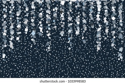 Dark BLUE vector polygonal illustration, which consist of rectangles. Rectangular pattern for your business design. Geometric background in Origami style with gradient. 