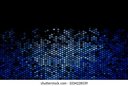 Dark BLUE vector polygonal illustration, which consist of rectangles. Rectangular pattern for your business design. Geometric background in Origami style with gradient. 