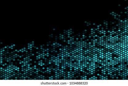 Dark BLUE vector polygonal illustration consisting of rectangles. Rectangular design for your business. Creative geometric background in origami style with gradient.