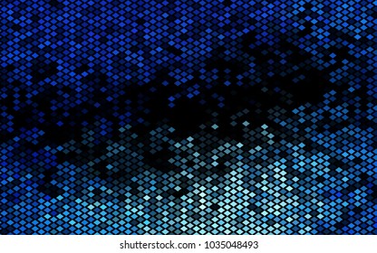 Dark BLUE vector polygonal illustration consisting of rectangles. Rectangular design for your business. Creative geometric background in origami style with gradient.