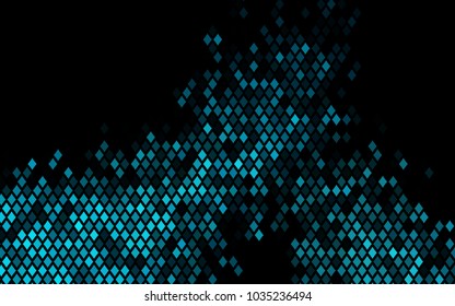 Dark BLUE vector polygonal illustration, which consist of rectangles. Rectangular pattern for your business design. Geometric background in Origami style with gradient. 
