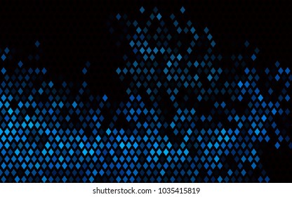 Dark BLUE vector polygonal illustration consisting of rectangles. Rectangular design for your business. Creative geometric background in origami style with gradient.