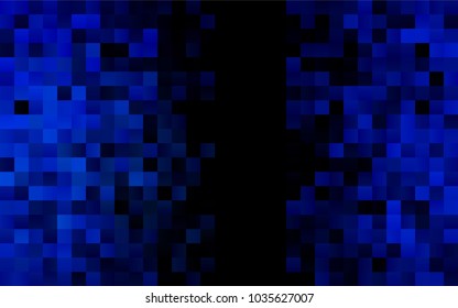Dark BLUE vector polygonal illustration, which consist of rectangles. Rectangular pattern for your business design. Geometric background in Origami style with gradient. 
