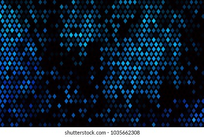 Dark BLUE vector polygonal illustration consisting of rectangles. Rectangular design for your business. Creative geometric background in origami style with gradient.