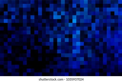Dark BLUE vector polygonal illustration consisting of rectangles. Rectangular design for your business. Creative geometric background in origami style with gradient.
