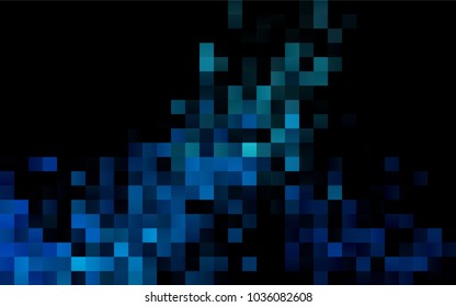 Dark BLUE vector polygonal illustration consisting of rectangles. Rectangular design for your business. Creative geometric background in origami style with gradient.
