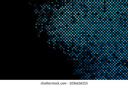 Dark BLUE vector polygonal illustration, which consist of rectangles. Rectangular pattern for your business design. Geometric background in Origami style with gradient. 