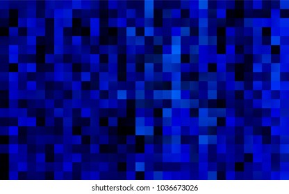 Dark BLUE vector polygonal illustration consisting of rectangles. Rectangular design for your business. Creative geometric background in origami style with gradient.