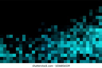 Dark BLUE vector polygonal illustration consisting of rectangles. Rectangular design for your business. Creative geometric background in origami style with gradient.
