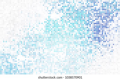 Dark BLUE vector polygonal illustration, which consist of rectangles. Rectangular pattern for your business design. Geometric background in Origami style with gradient. 