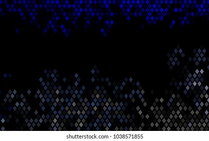 Dark BLUE vector polygonal illustration consisting of rectangles. Rectangular design for your business. Creative geometric background in origami style with gradient.