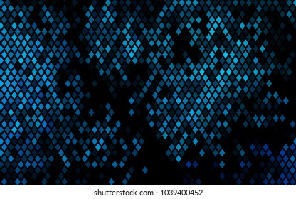Dark BLUE vector polygonal illustration consisting of rectangles. Rectangular design for your business. Creative geometric background in origami style with gradient.