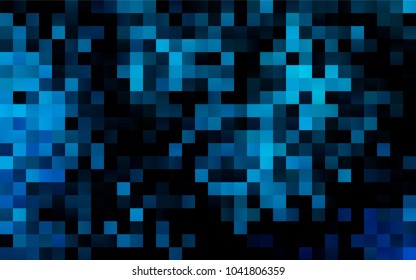 Dark BLUE vector polygonal illustration consisting of rectangles. Rectangular design for your business. Creative geometric background in origami style with gradient.