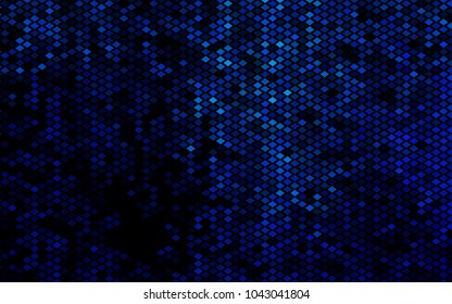 Dark BLUE vector polygonal illustration consisting of rectangles. Rectangular design for your business. Creative geometric background in origami style with gradient.