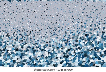 Dark BLUE vector polygonal illustration consisting of rectangles. Rectangular design for your business. Creative geometric background in origami style with gradient.