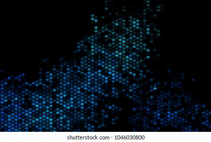 Dark BLUE vector polygonal illustration consisting of rectangles. Rectangular design for your business. Creative geometric background in origami style with gradient.