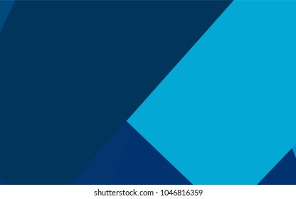Dark BLUE vector polygonal illustration, which consist of rectangles. Rectangular pattern for your business design. Geometric background in Origami style with gradient. 