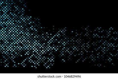 Dark BLUE vector polygonal illustration, which consist of rectangles. Rectangular pattern for your business design. Geometric background in Origami style with gradient. 