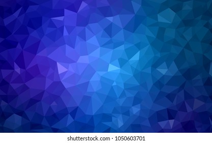 DARK BLUE vector polygonal illustration, which consist of triangles. Triangular design for your business. Creative geometric background in Origami style with gradient