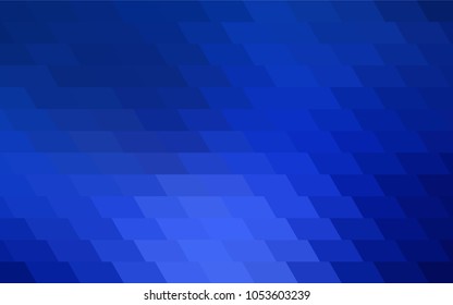 Dark BLUE vector polygonal illustration consisting of rectangles. Rectangular design for your business. Creative geometric background in origami style with gradient.