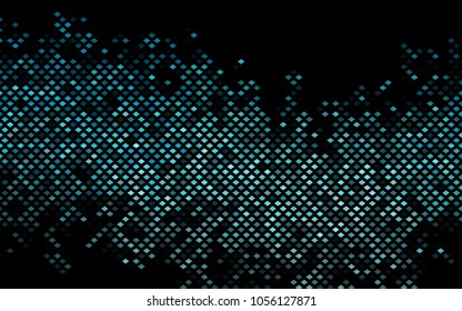 Dark BLUE vector polygonal illustration consisting of rectangles. Rectangular design for your business. Creative geometric background in origami style with gradient.