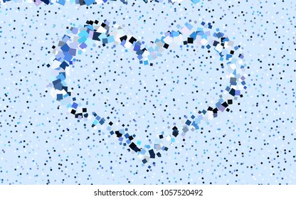 Dark BLUE vector polygonal illustration consisting of rectangles. Rectangular design for your business. Creative geometric background in origami style with gradient.