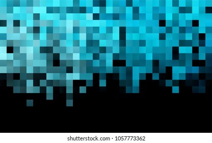Dark BLUE vector polygonal illustration, which consist of rectangles. Rectangular pattern for your business design. Geometric background in Origami style with gradient. 