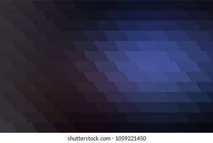 Dark BLUE vector polygonal illustration consisting of rectangles. Rectangular design for your business. Creative geometric background in origami style with gradient.