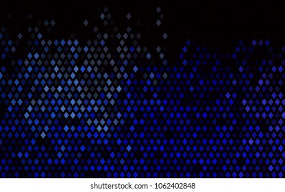 Dark BLUE vector polygonal illustration, which consist of rectangles. Rectangular pattern for your business design. Geometric background in Origami style with gradient. 
