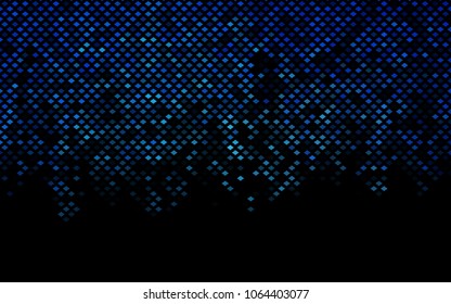 Dark BLUE vector polygonal illustration, which consist of rectangles. Rectangular pattern for your business design. Geometric background in Origami style with gradient. 