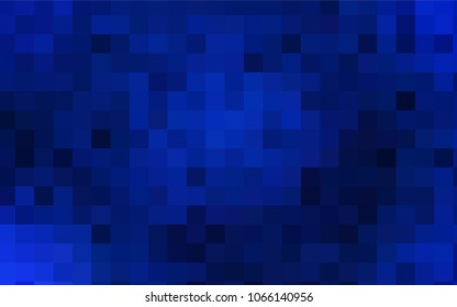 Dark BLUE vector polygonal illustration consisting of rectangles. Rectangular design for your business. Creative geometric background in origami style with gradient.